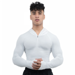 Men Nylon-Spandex Blend Assassin Compression Body Fit Gym Hoodie