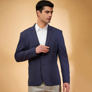 Notch Collar Single-Breasted Blazer